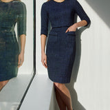 Victoria Midnight Jacquard Dress