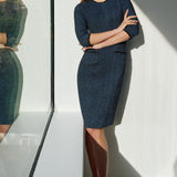 Victoria Midnight Jacquard Dress