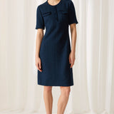 Charlwood Navy Jacquard Dress