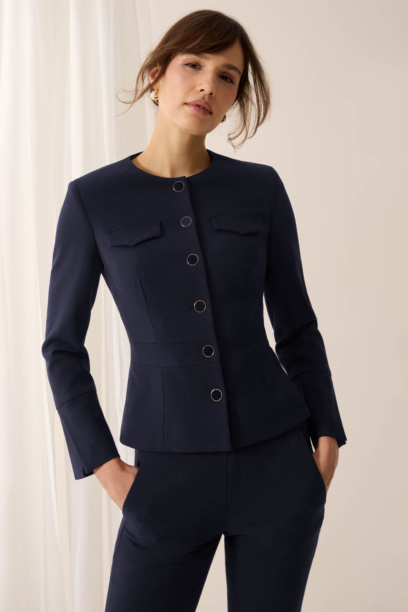 Connaught Navy Pique Jacket