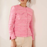 Connaught Pink Jacquard Jacket