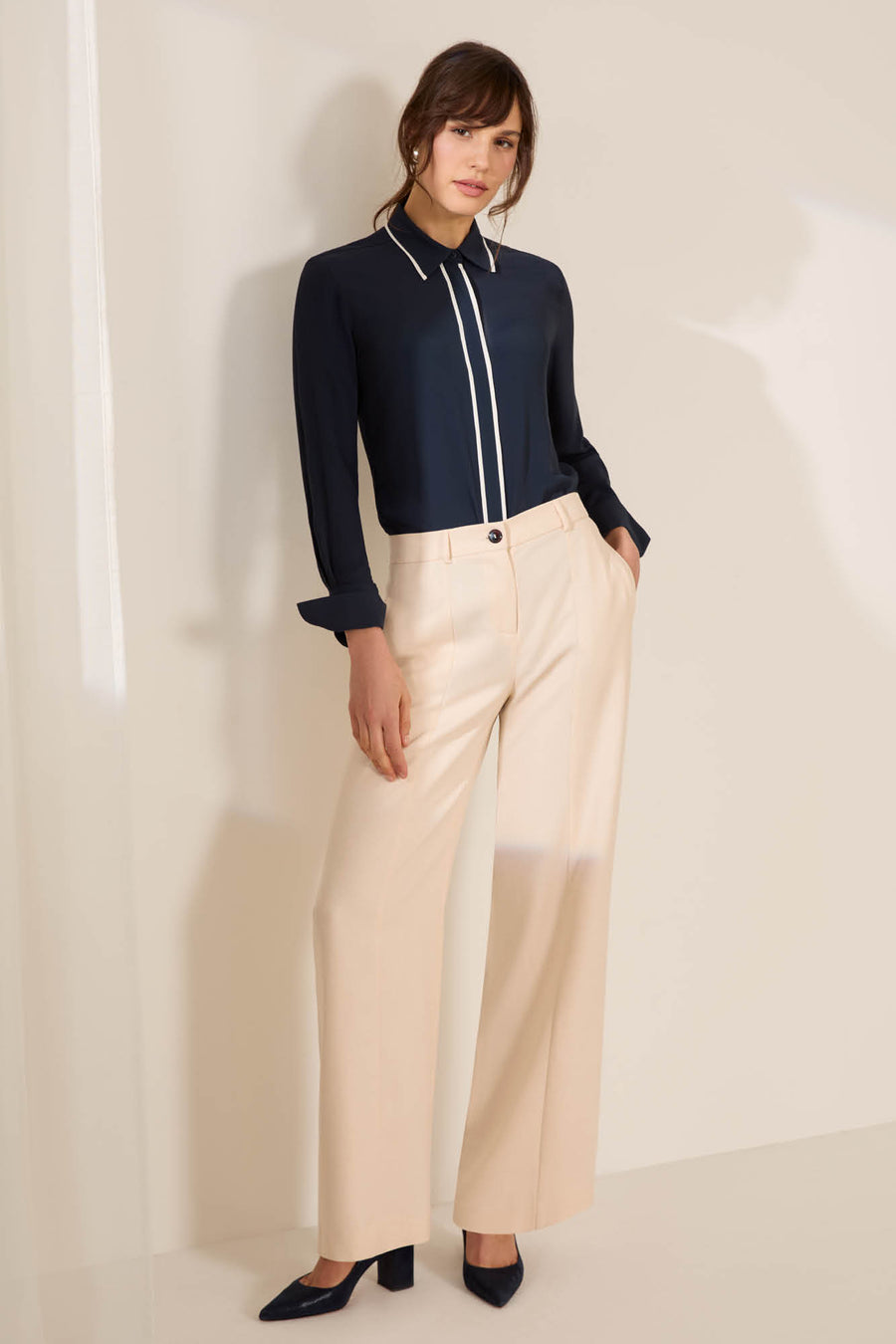 Alton Cream Twill Trouser