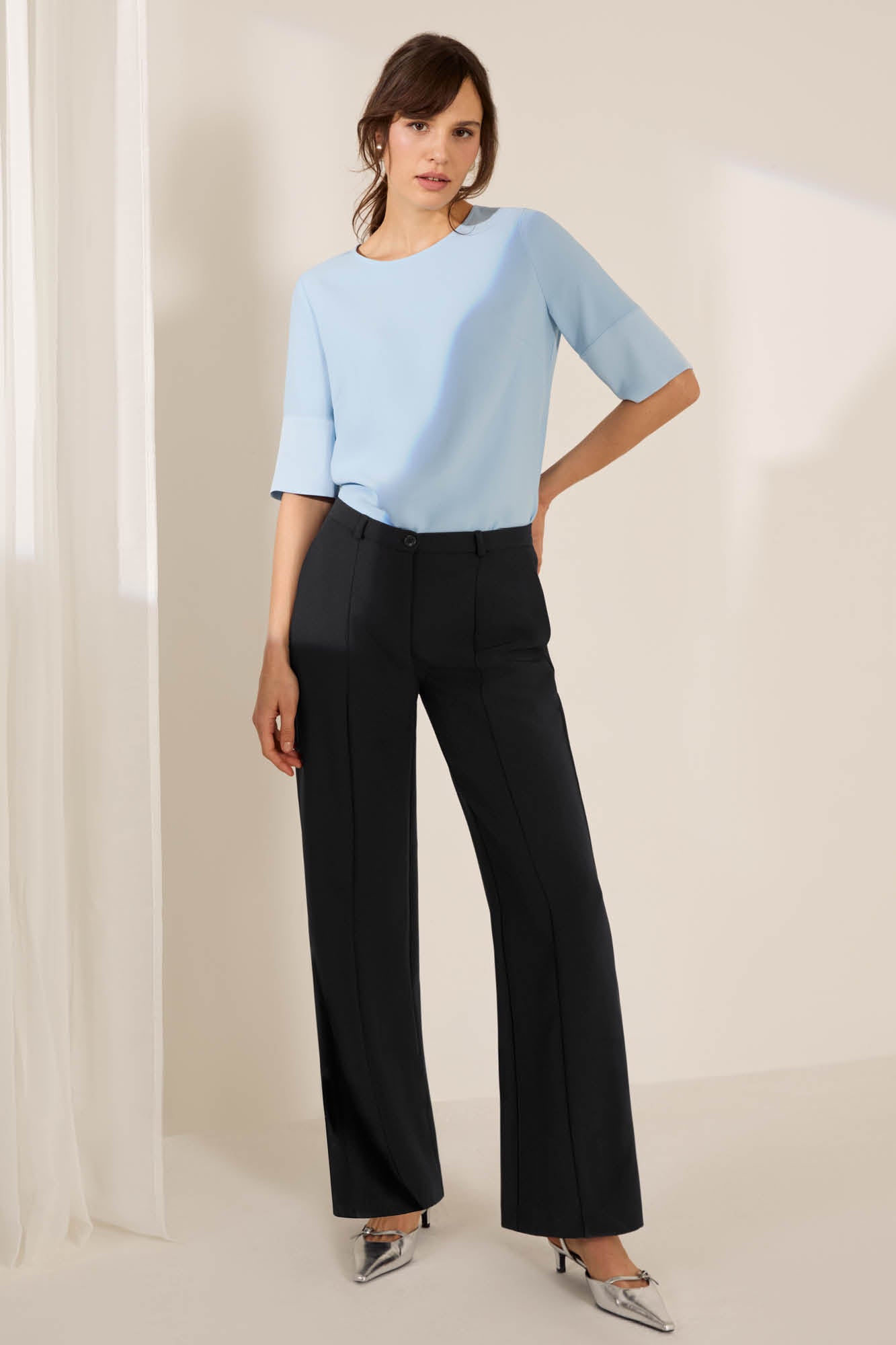 Alton Black Performance Tailoring Trousers