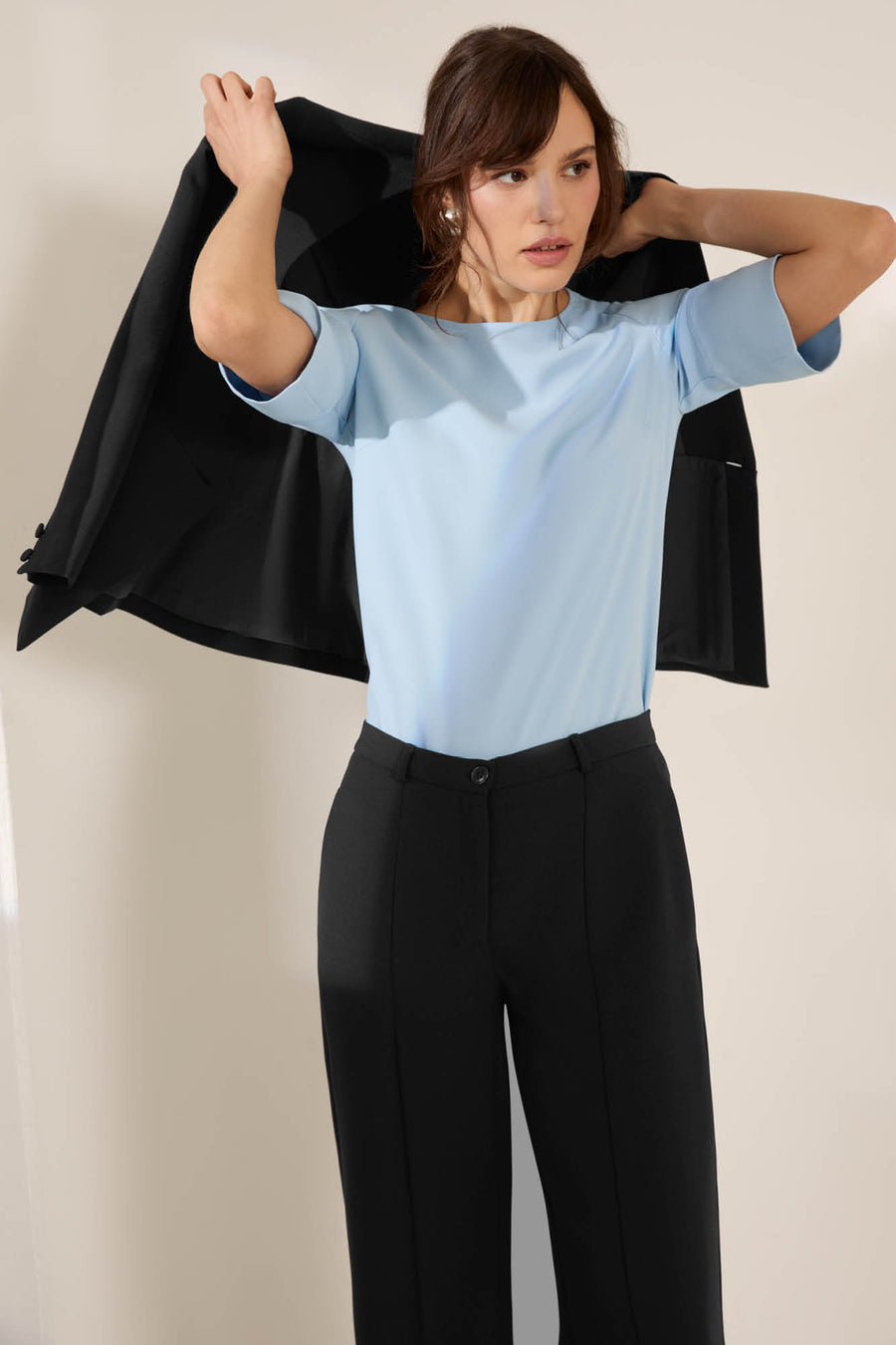 Alton Black Performance Tailoring Trousers