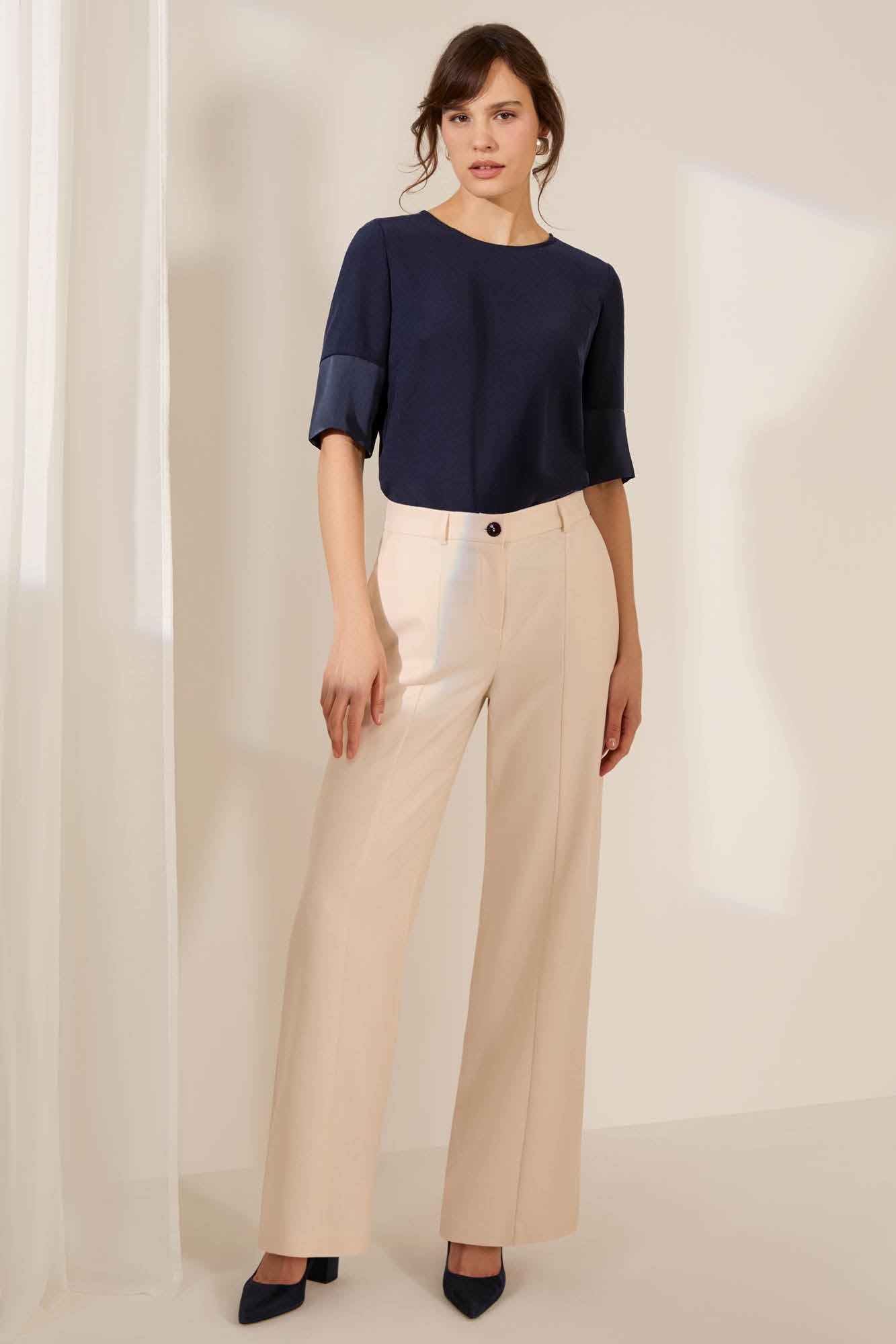 Alton Cream Twill Trouser