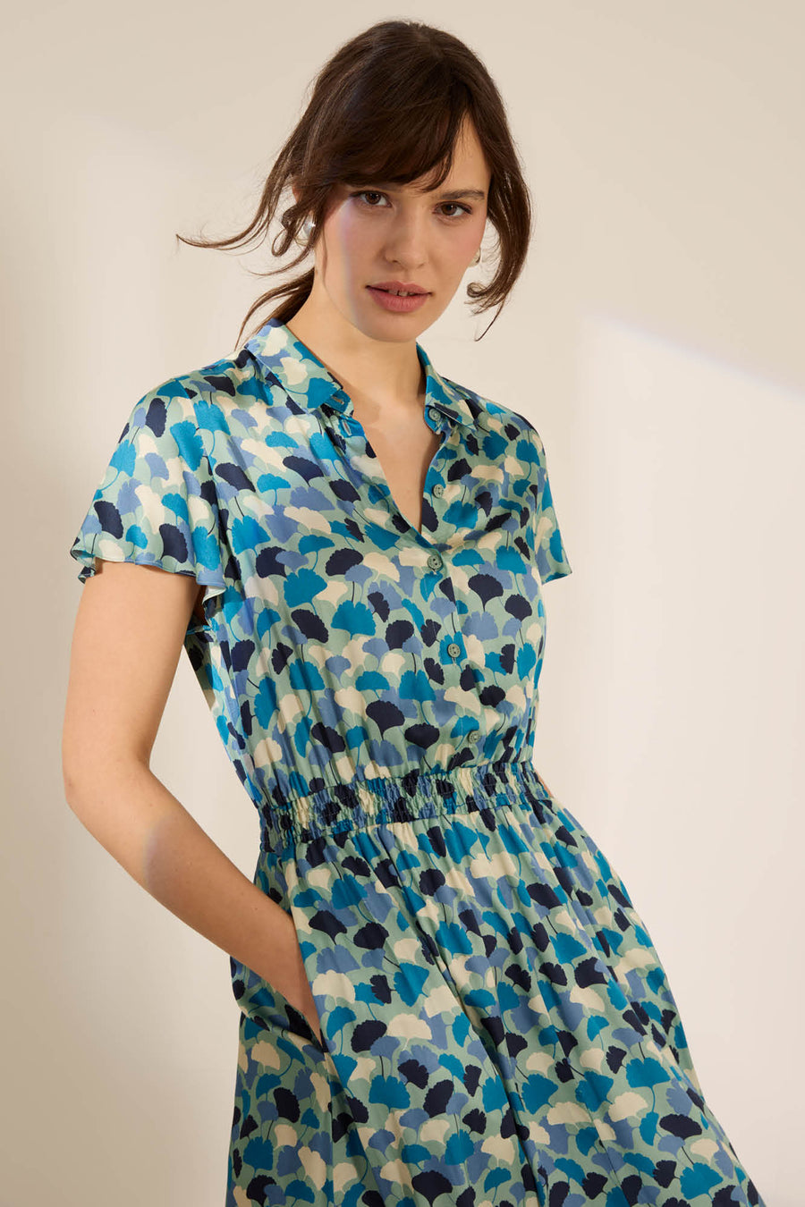 La Rochelle Ginkgo Print Dress