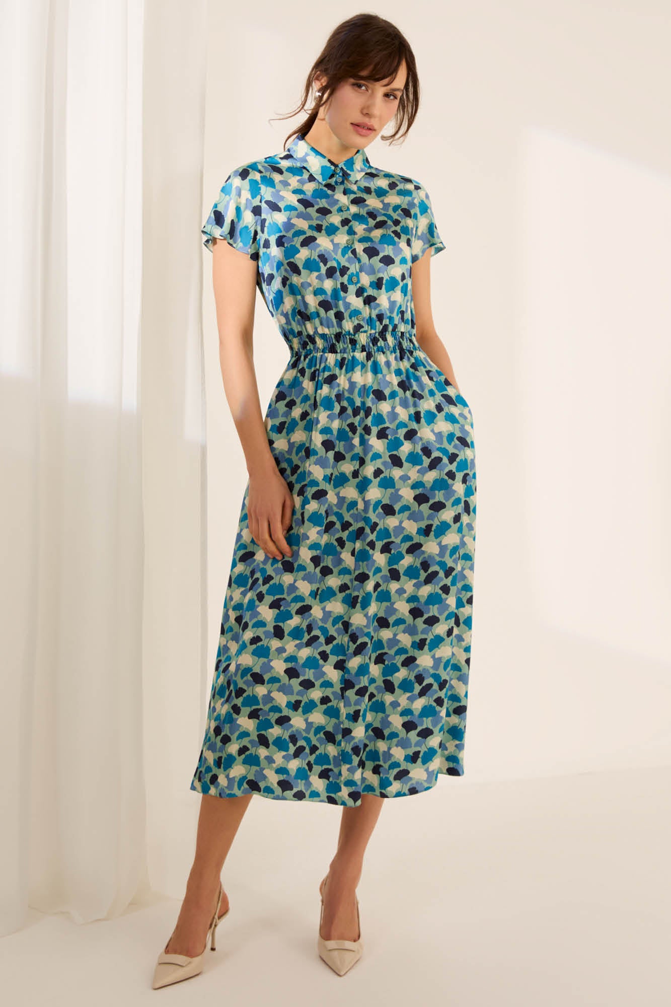 La Rochelle Ginkgo Print Dress