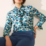 Langley Ginkgo Print Blouse