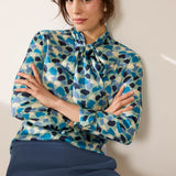 Langley Ginkgo Print Blouse