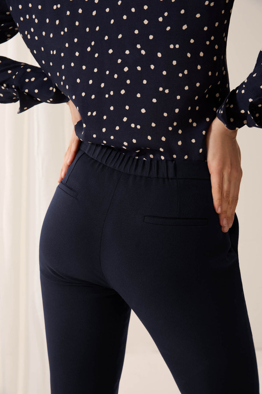 Davos Navy Pique Trousers