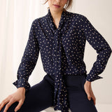 Langley Spot Print Blouse
