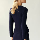 Suzy Navy Boucle Skirt