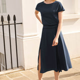 Latimer Navy and Black Skirt
