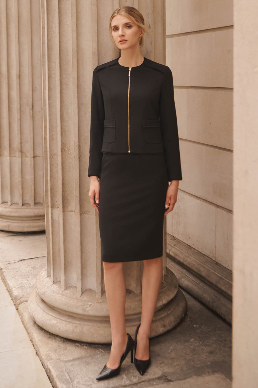 Babington Black Boucle Jacket