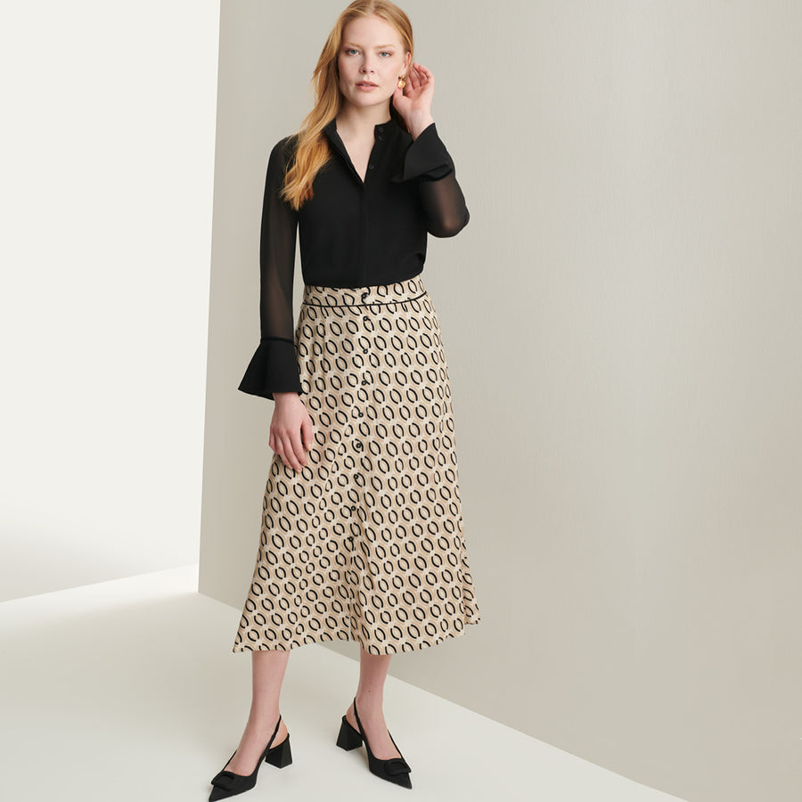 Twyford Graphic Print Skirt