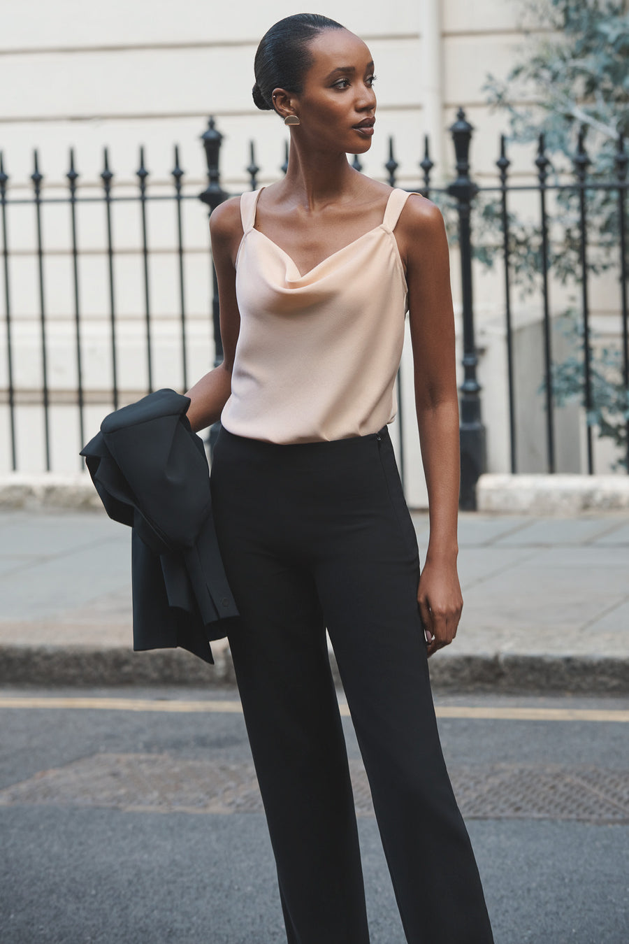 Stirling Black Performance Tailoring Trousers