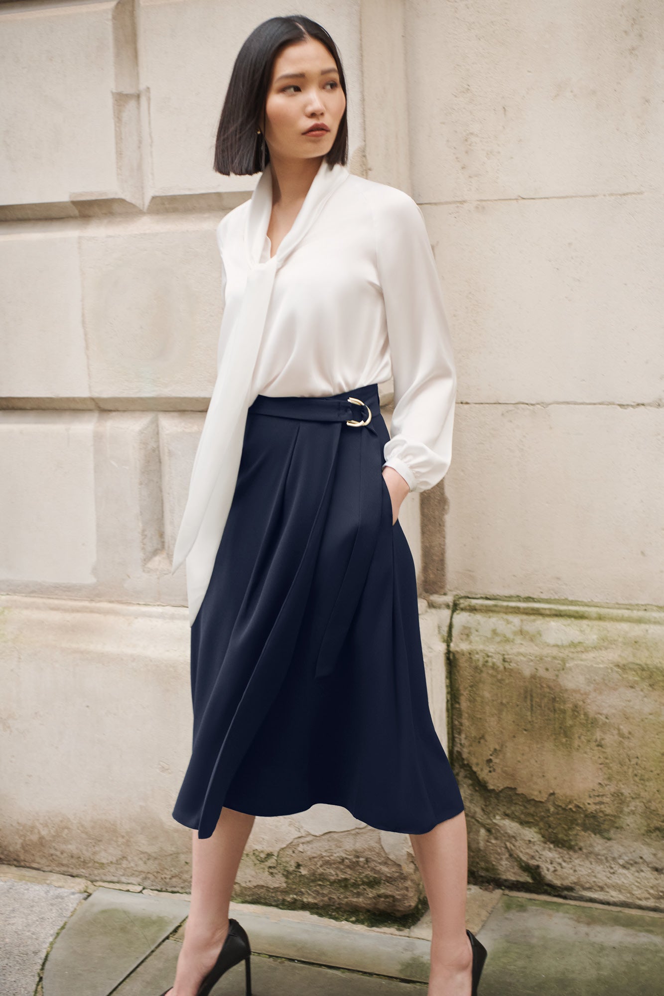 Hamble Navy Skirt