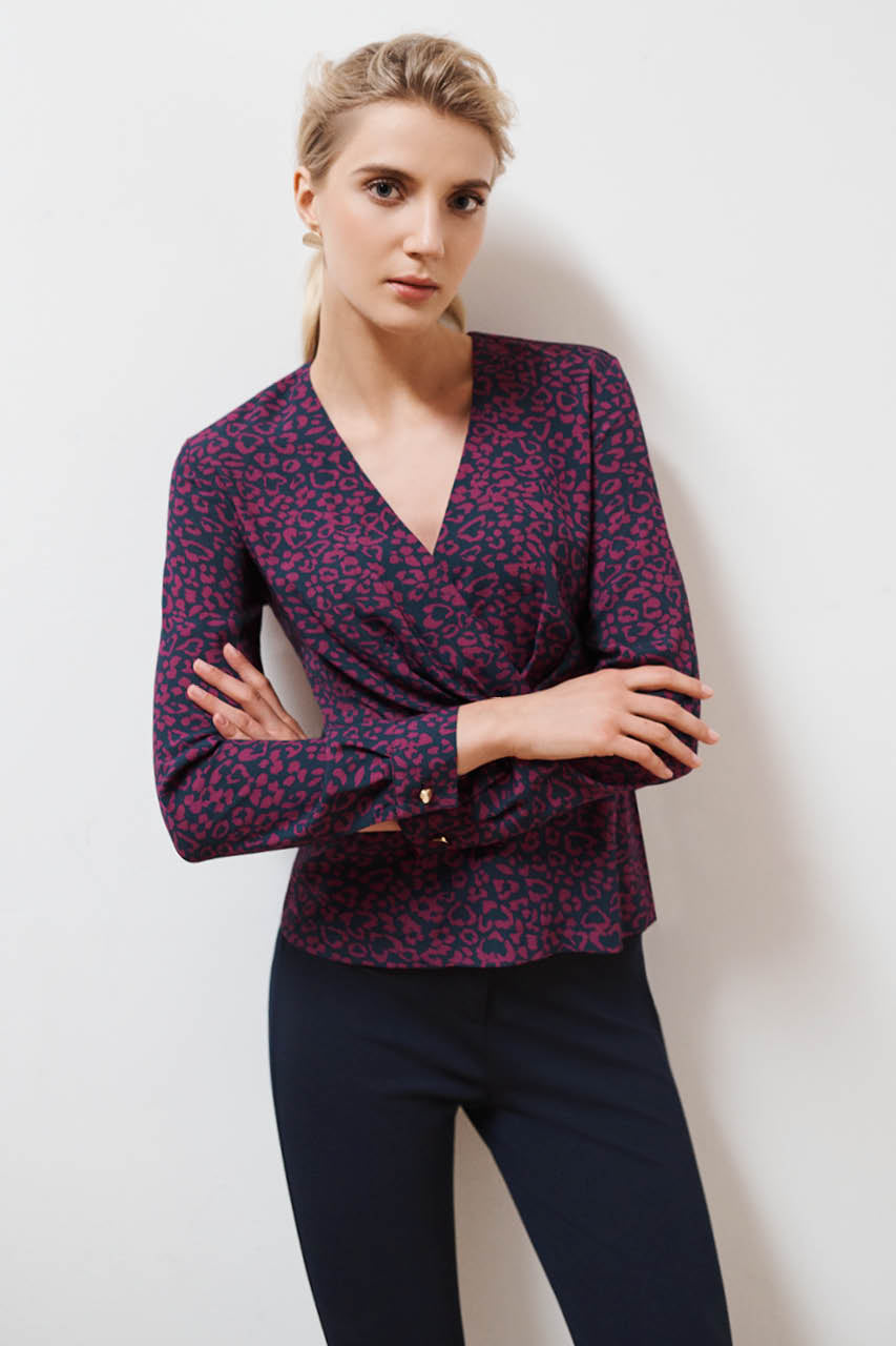 Whistler Heart Print Blouse