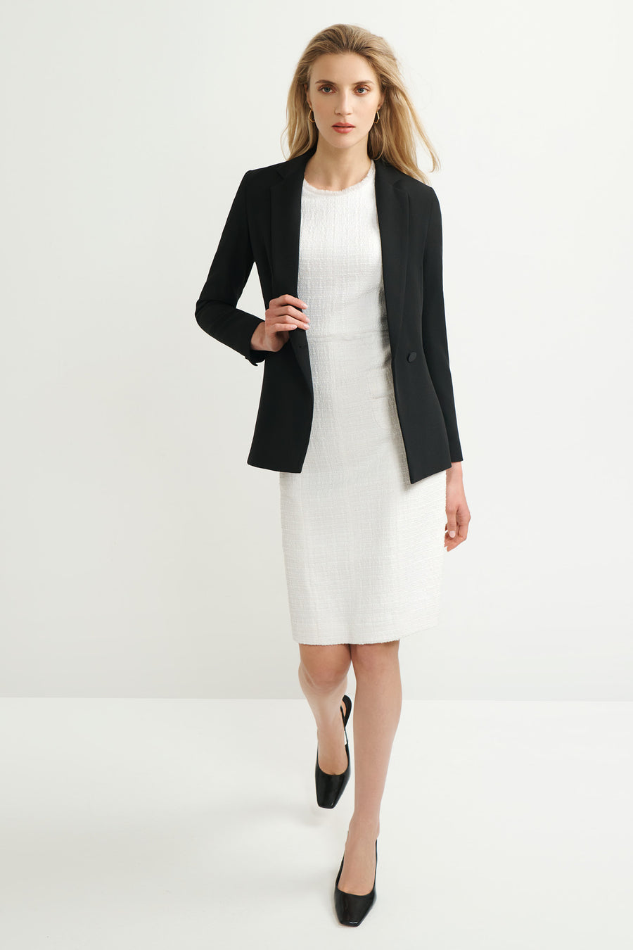 Victoria Ivory Jacquard Dress