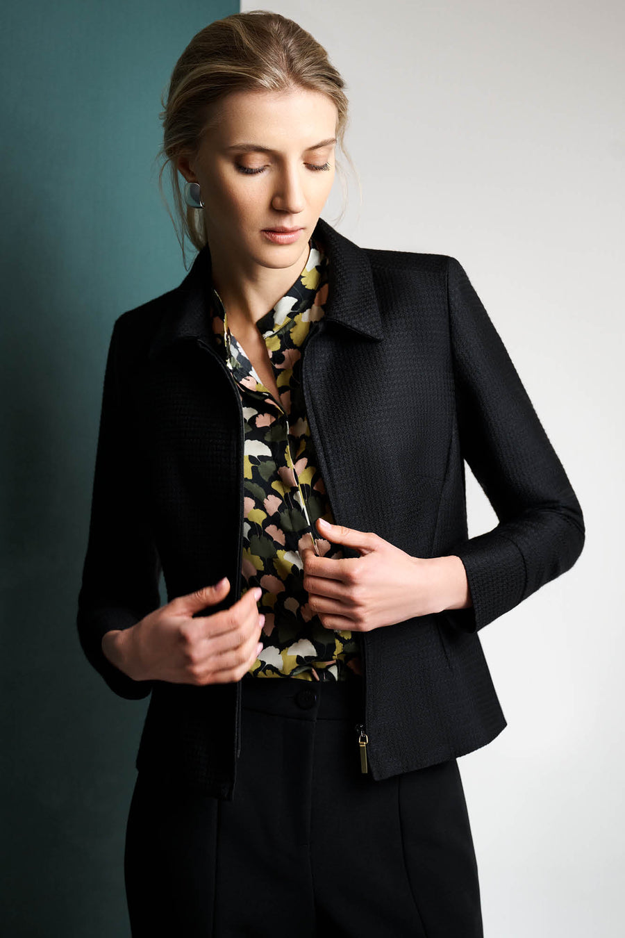 Gloucester Black Herringbone Jacket