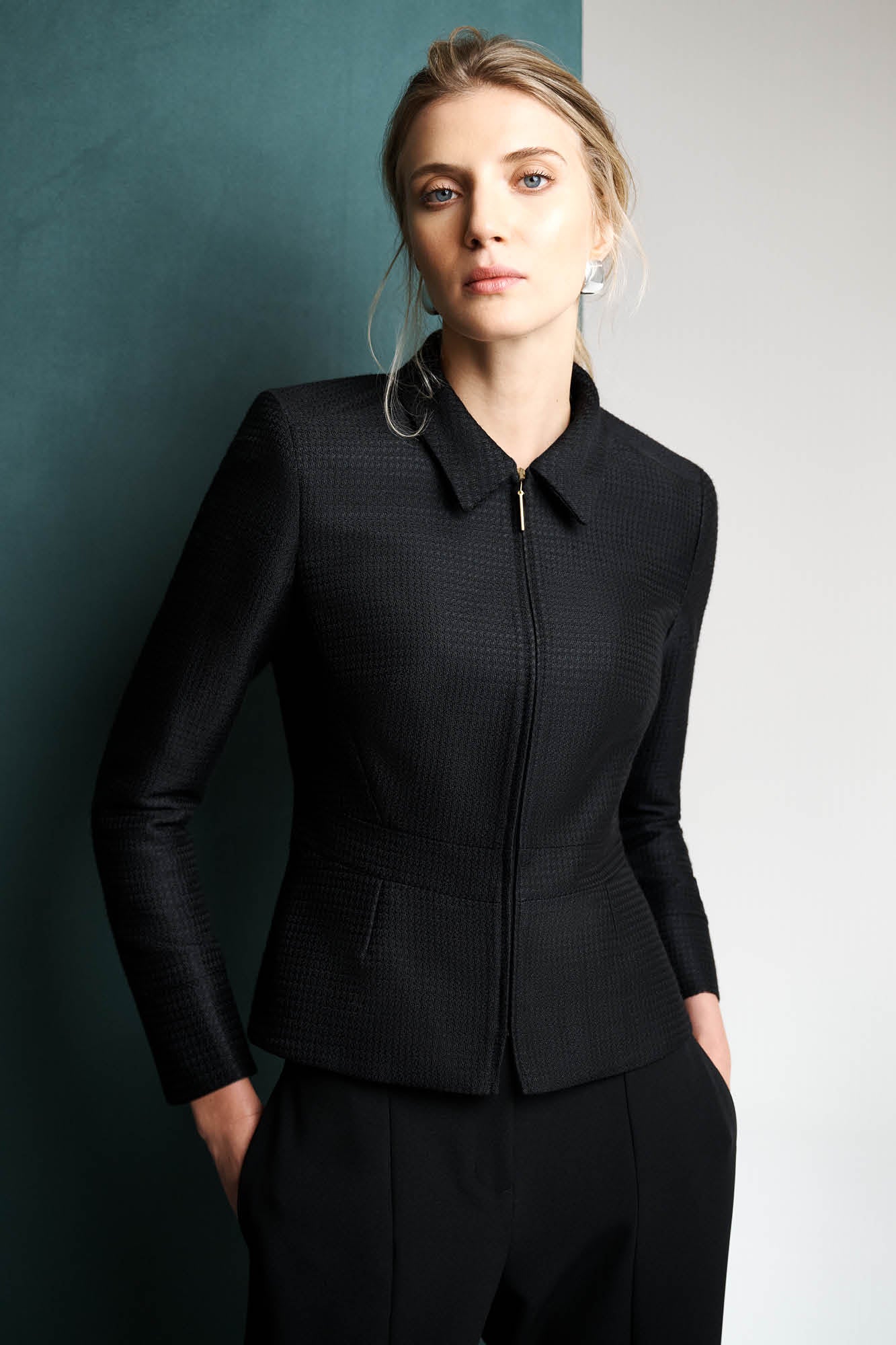 Gloucester Black Herringbone Jacket