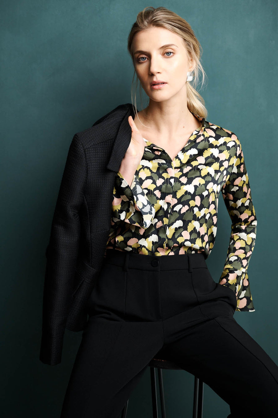 Lyndhurst Ginkgo Print Blouse