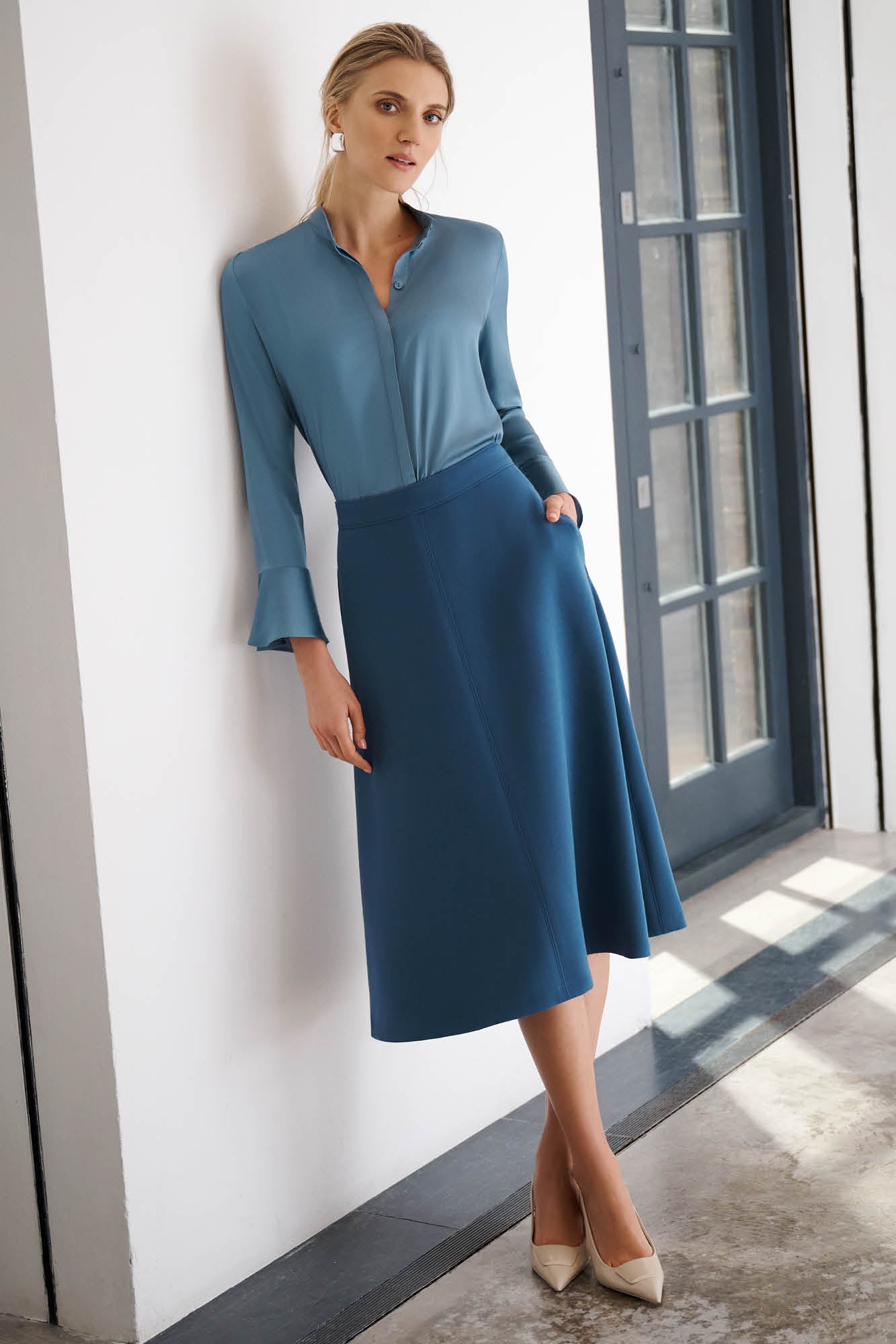 Felsham Turner Blue Skirt