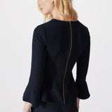 Suzy Navy Performance Tailoring Skirt