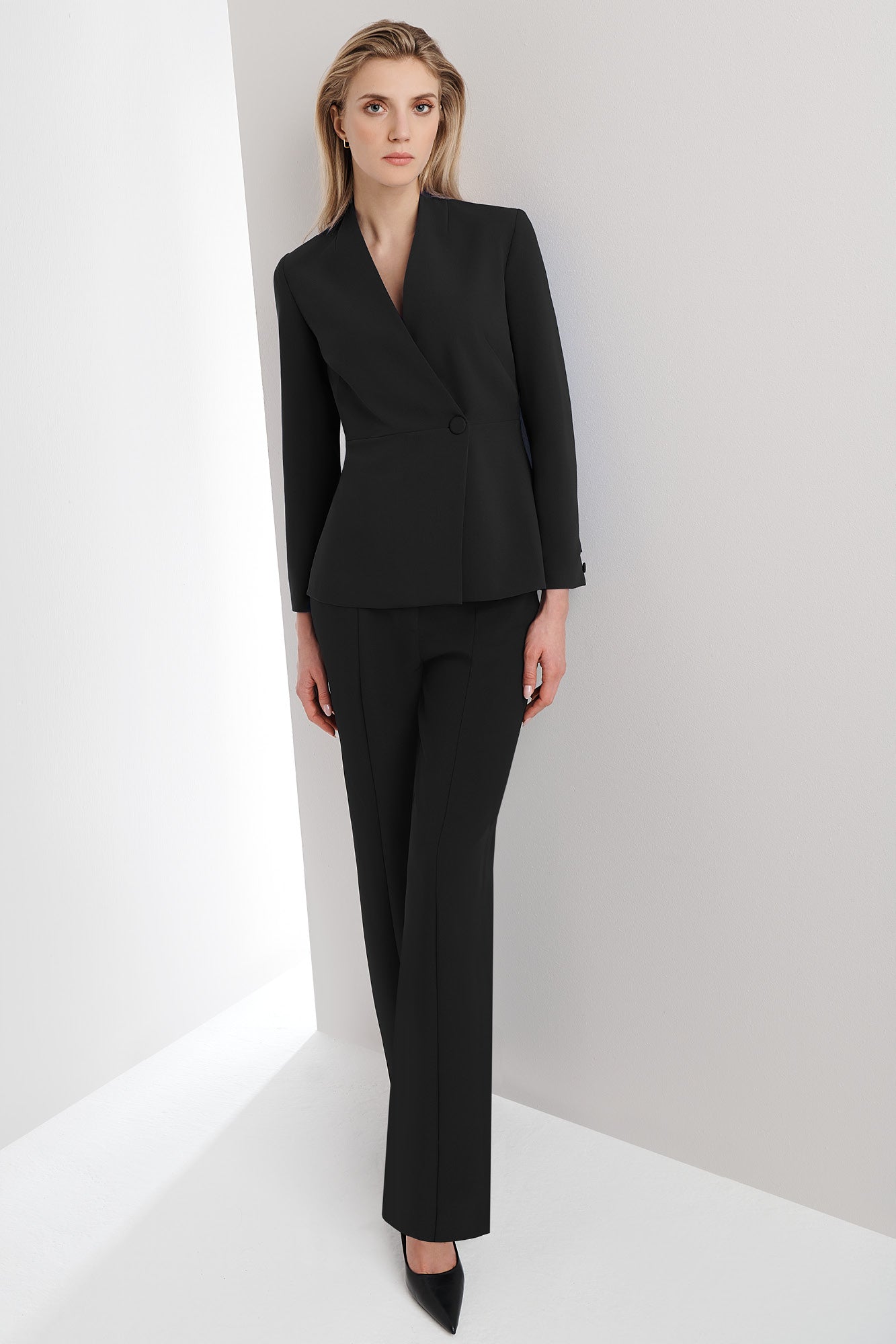 Brompton Black Suiting Jacket | Libby London