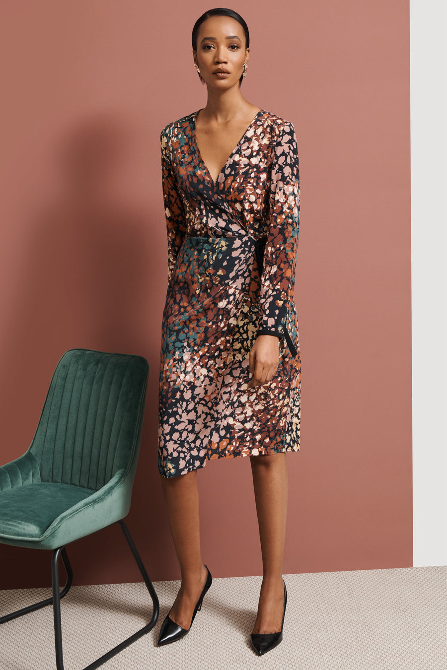 Berkeley Scatter Print Wrap Dress