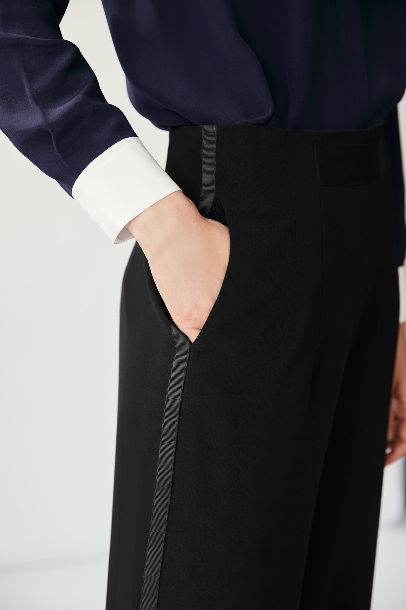 Fitzrovia Black Performance Tailoring Trousers