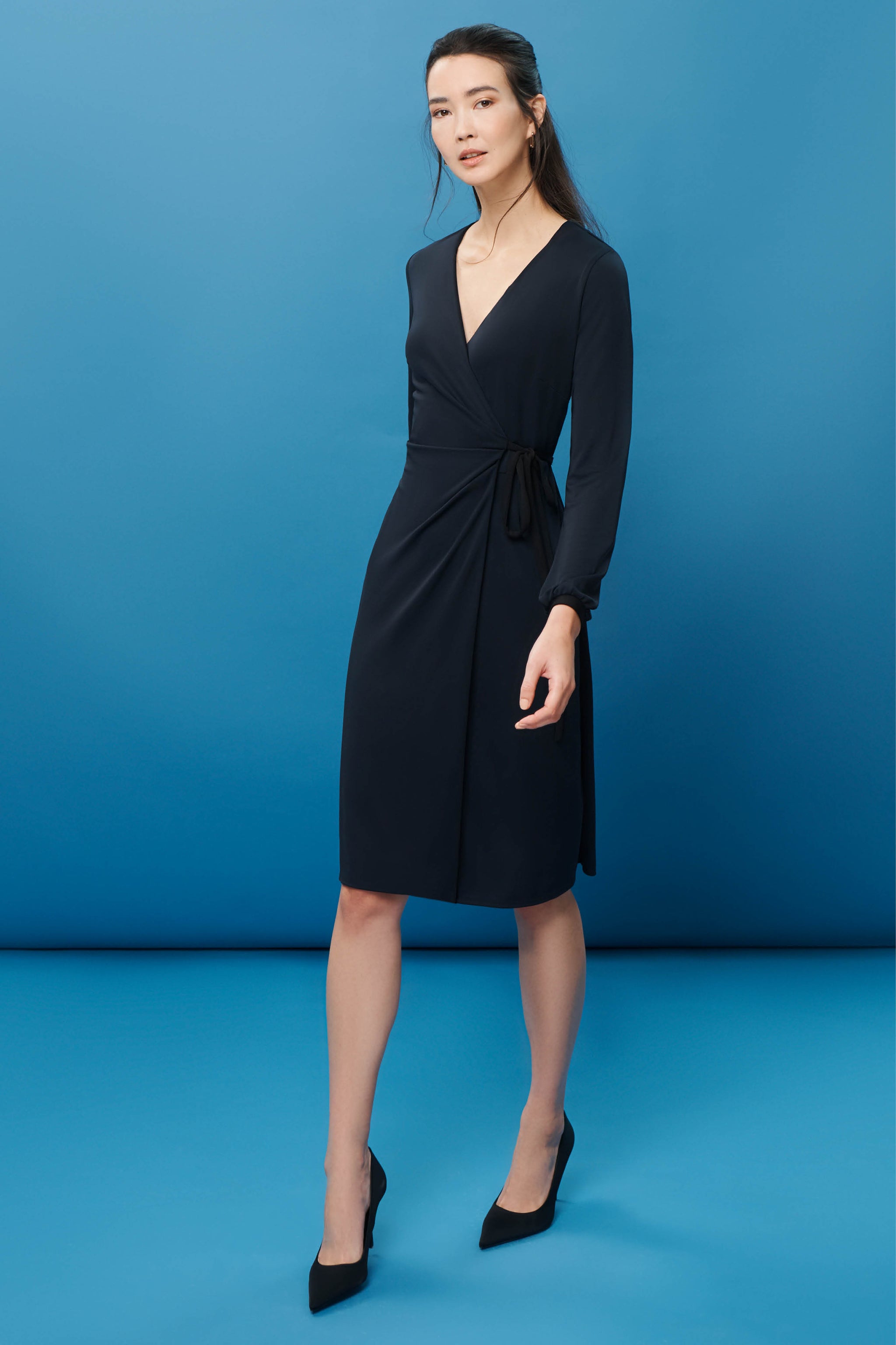 Berkeley Navy Jersey Wrap Dress