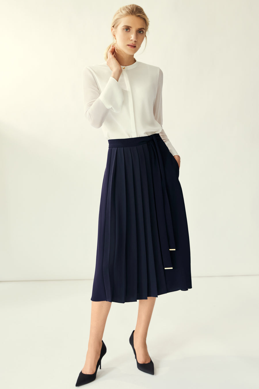 Stanhope Navy Skirt