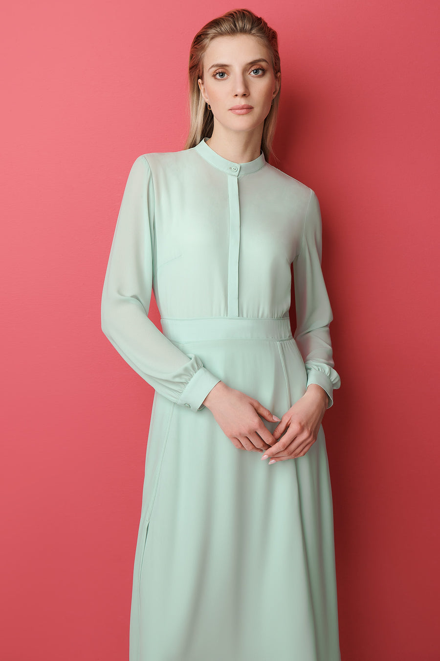 Pemberton Mint Shirt Dress