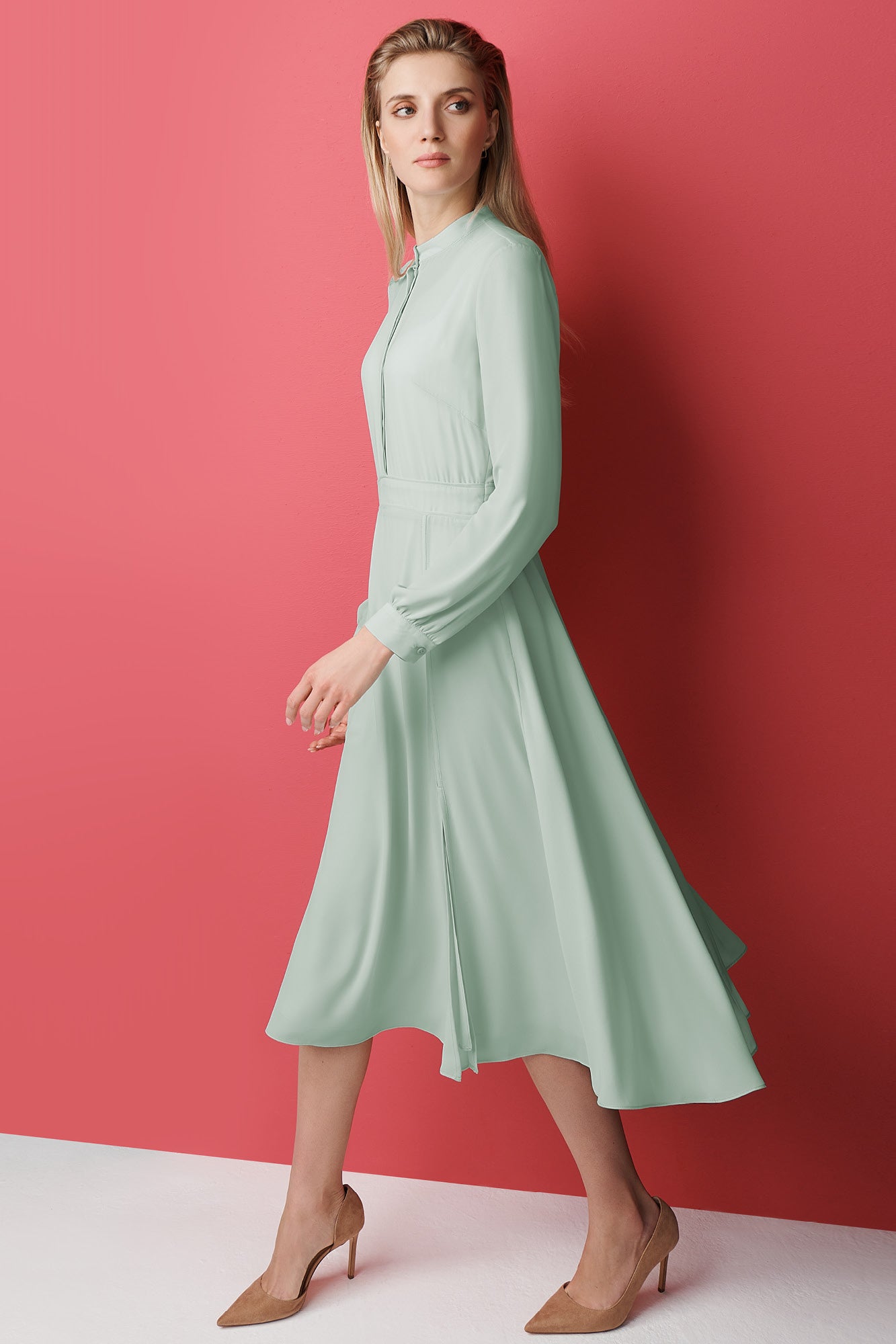 Pemberton Mint Shirt Dress