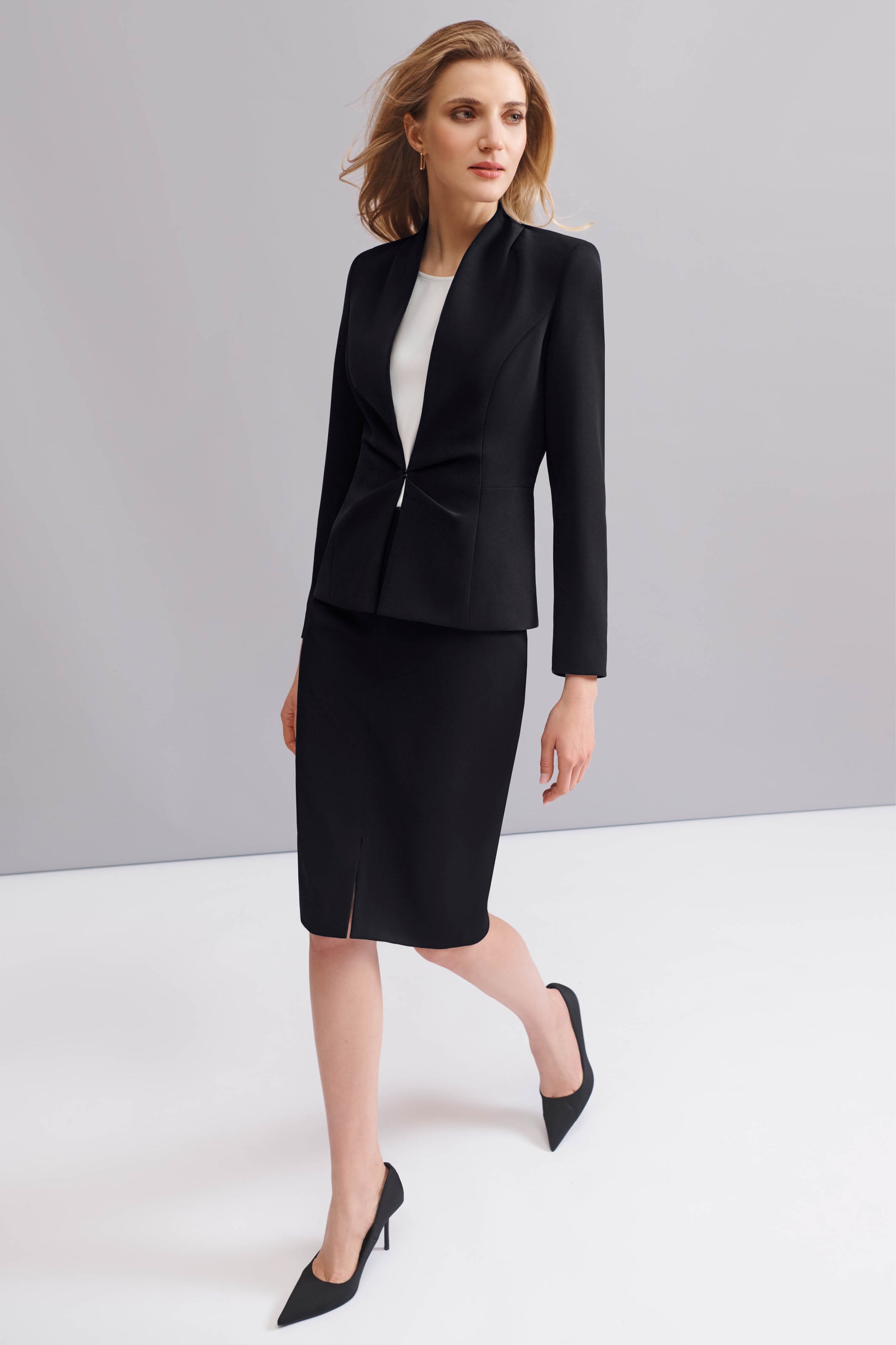 Reiss Black Haisley Tailored Pencil Skirt - REISS