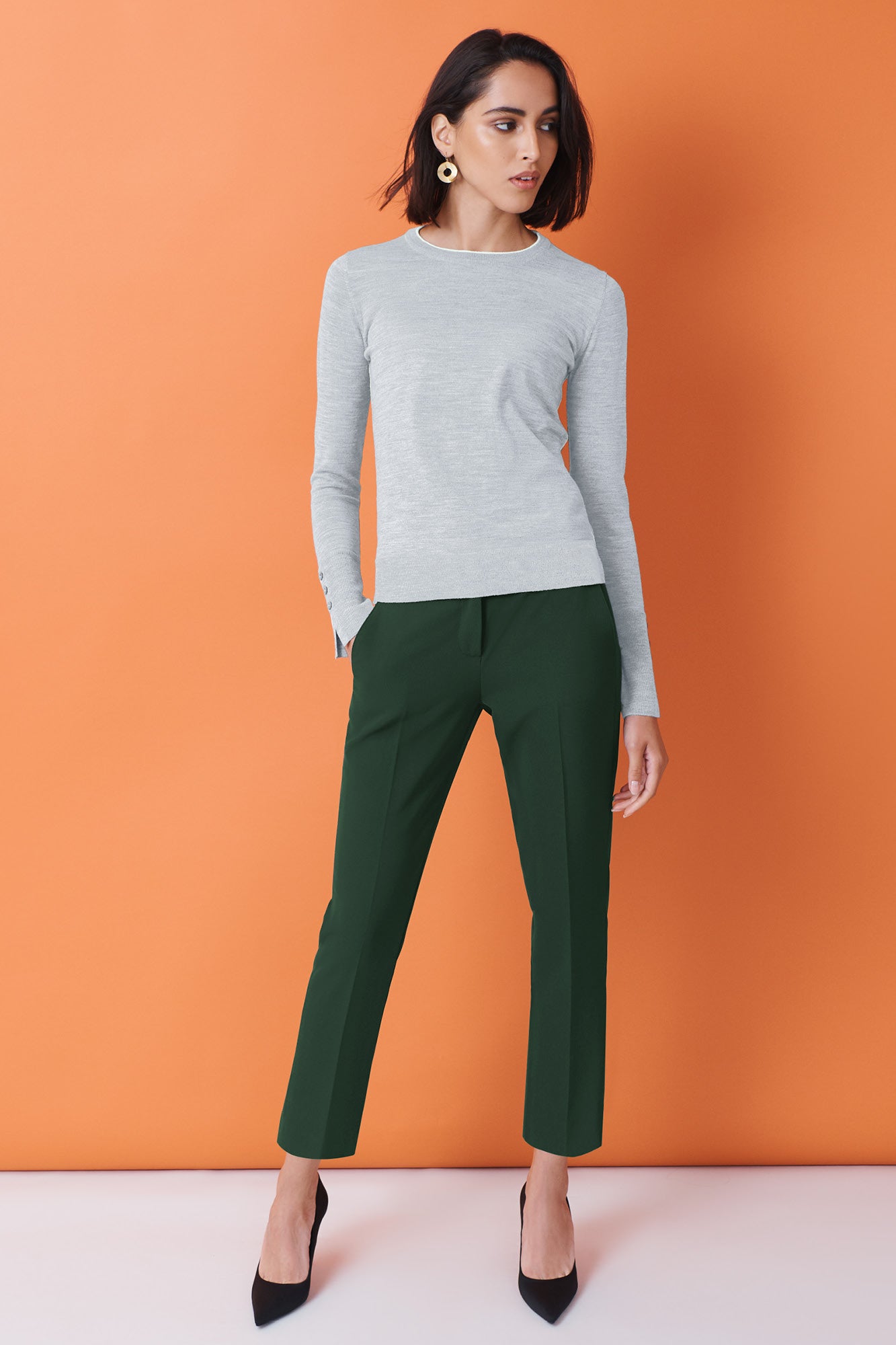Myrtle Green PlainSolid Premium WoolBlend Pant For Men