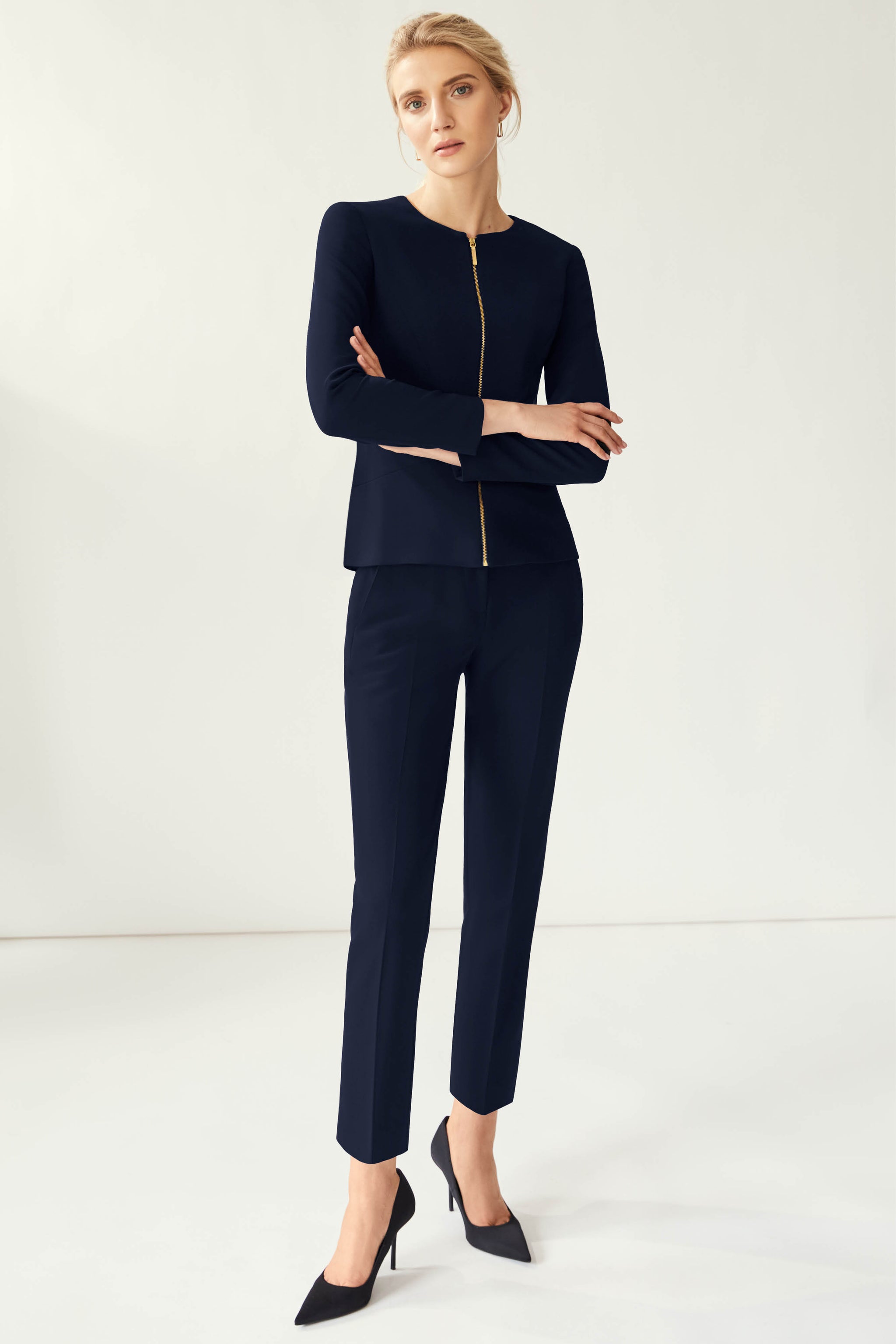 Clarence Navy Performance Tailoring Trousers
