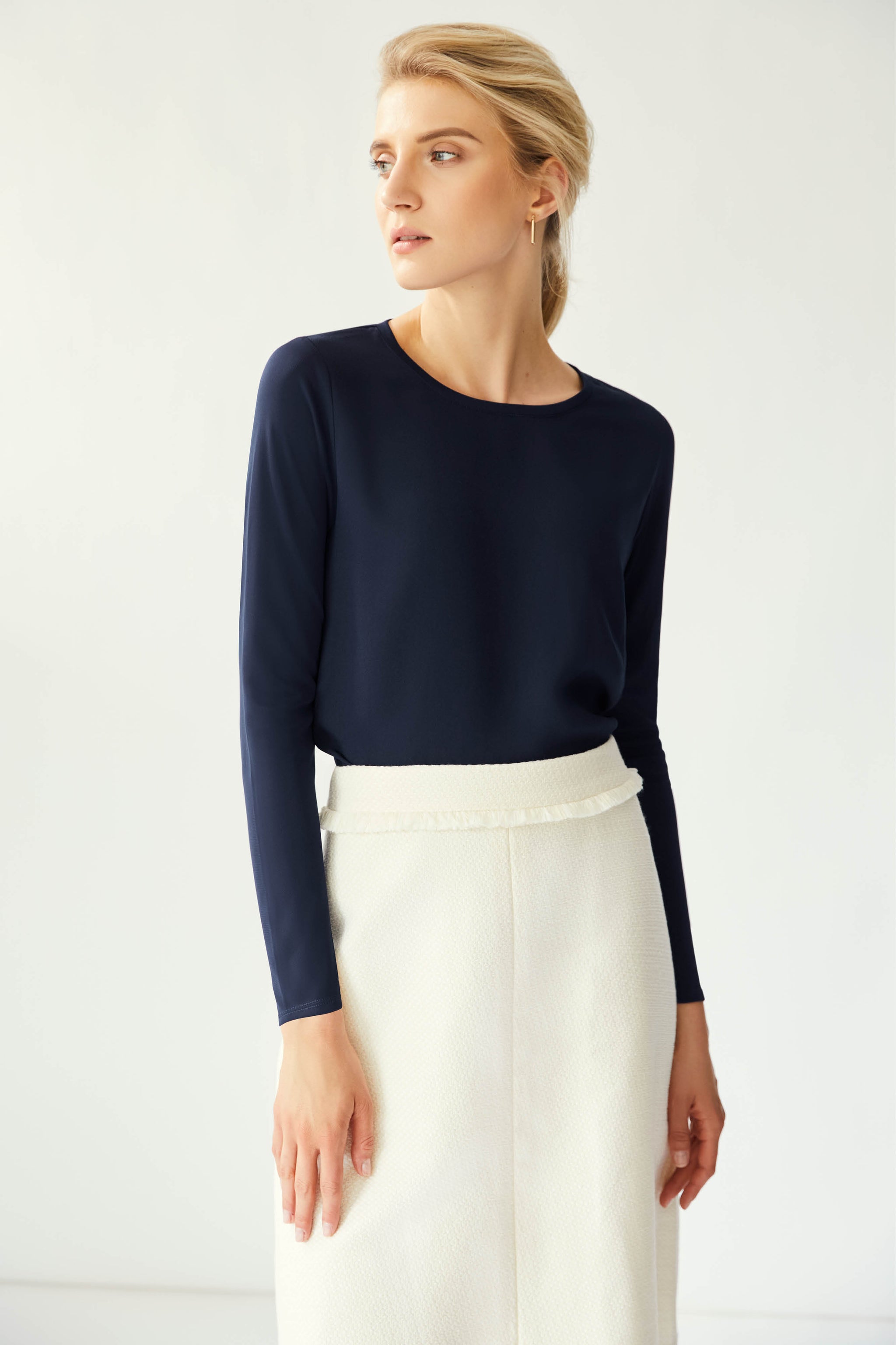 Pulborough Cream Boucle Skirt