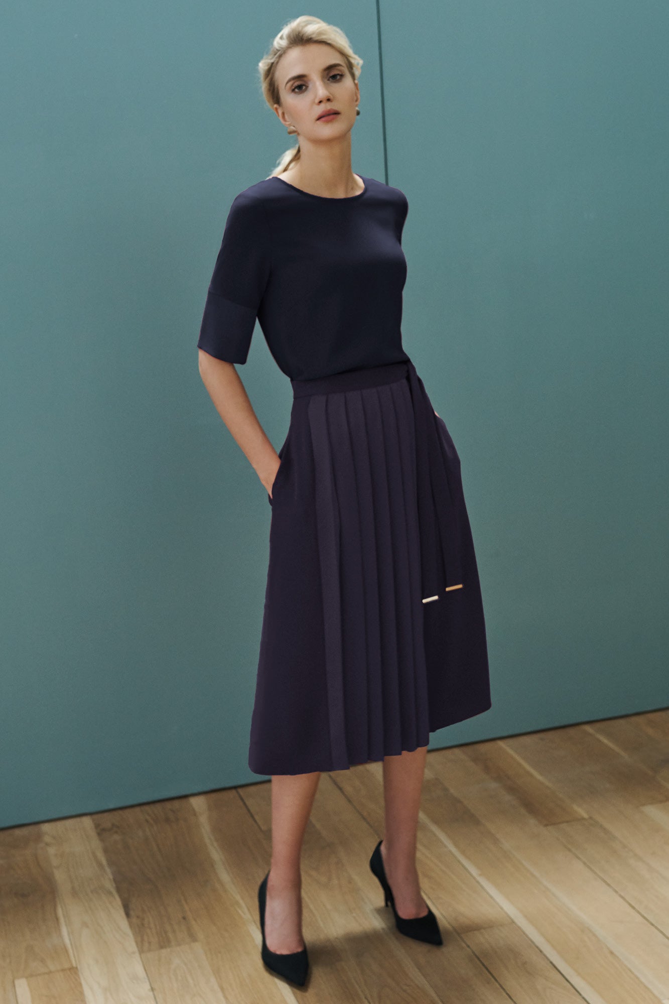 Stanhope Navy Skirt