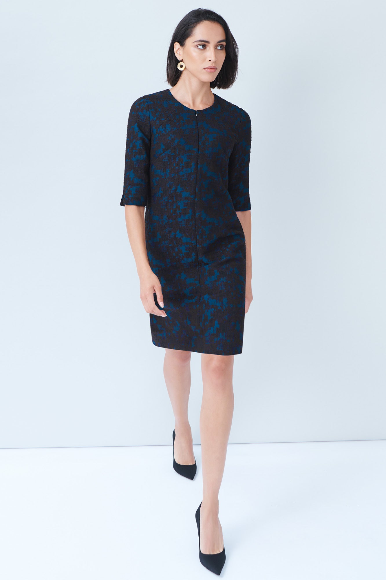 Portobello Blue Jacquard Dress