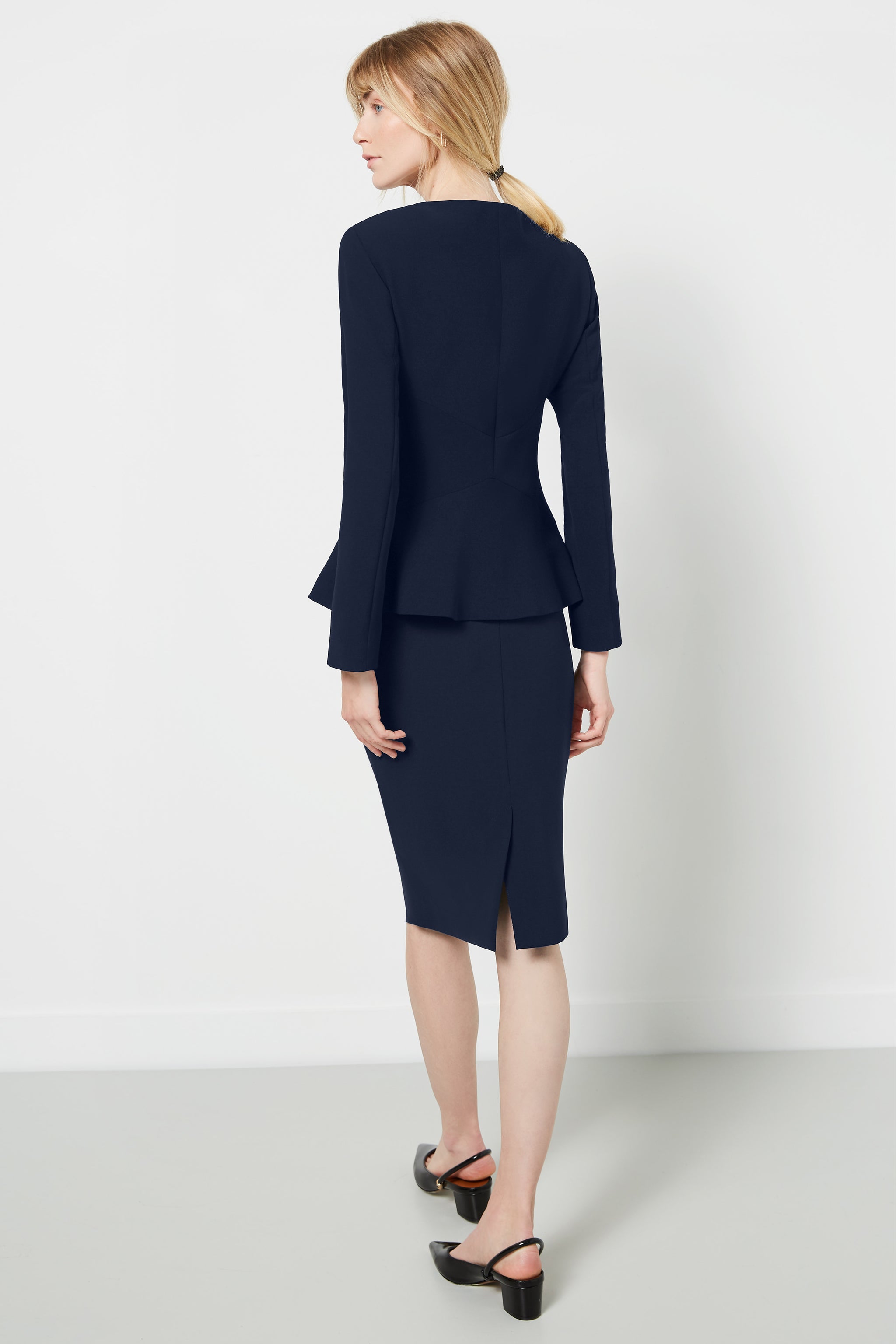 Suzy Navy Suiting Skirt